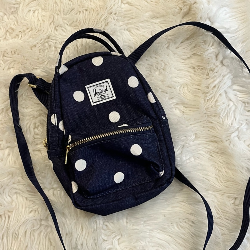 Mini Herschel polka dot backpack
